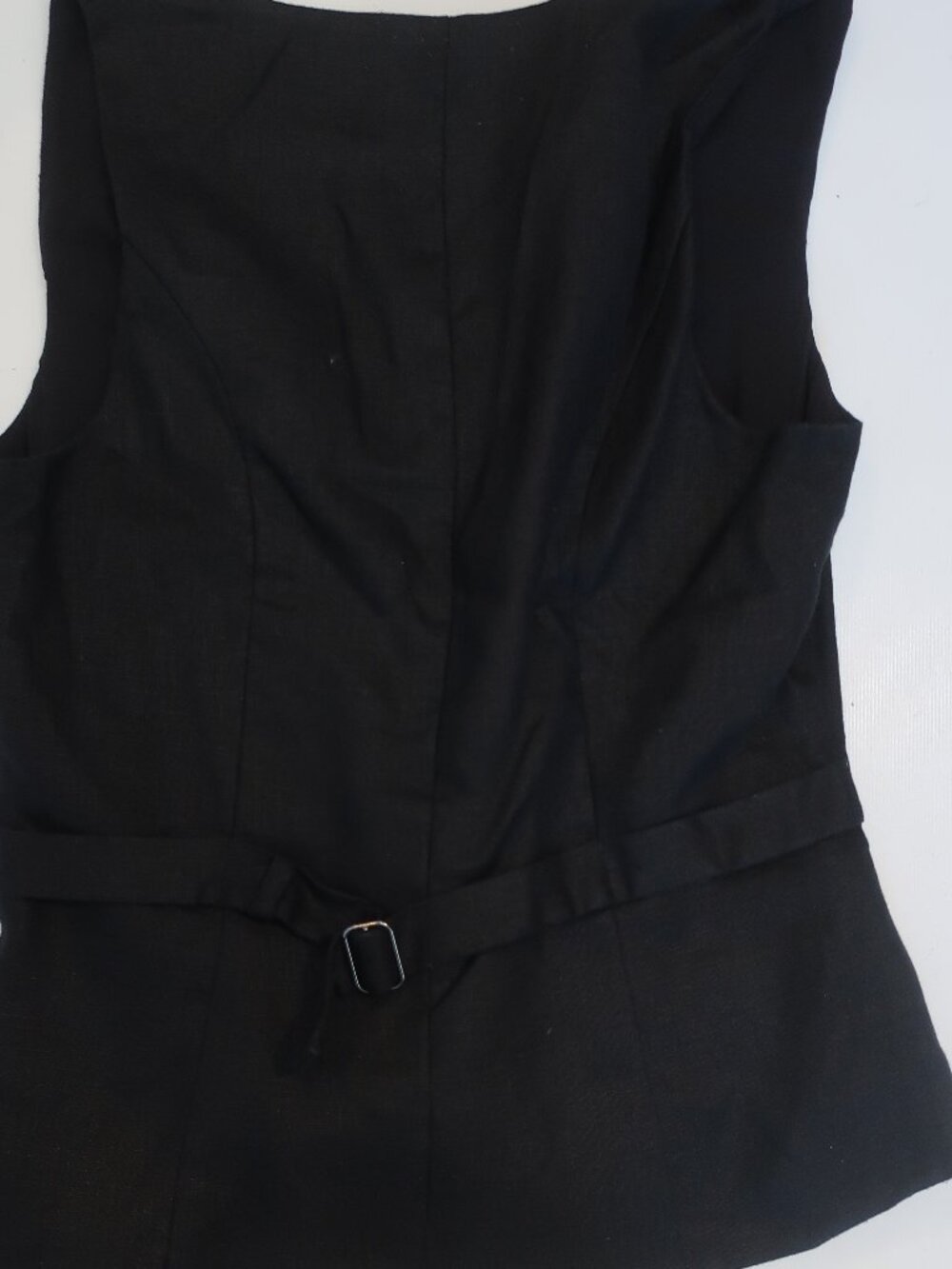 Womens Reformation 100% Linen Black Button Down Vest 2 - Picture 7 of 8